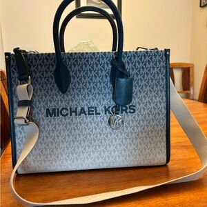 Michael Kors Gray and Black Men's Bag